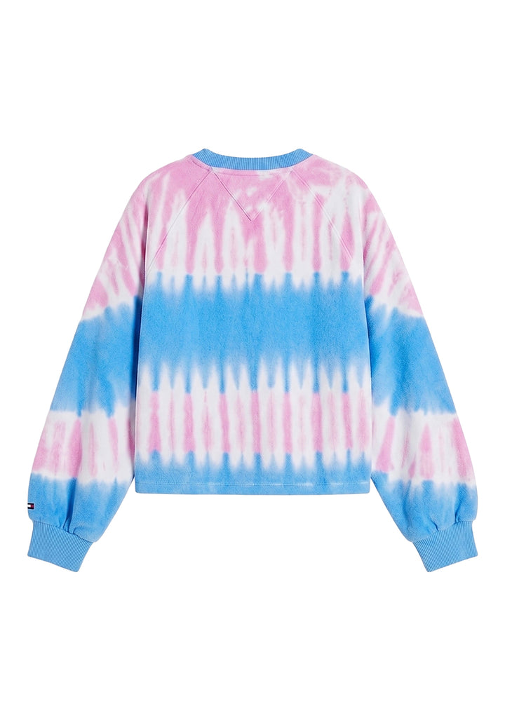 Felpa giroocollo tiedye per bambina