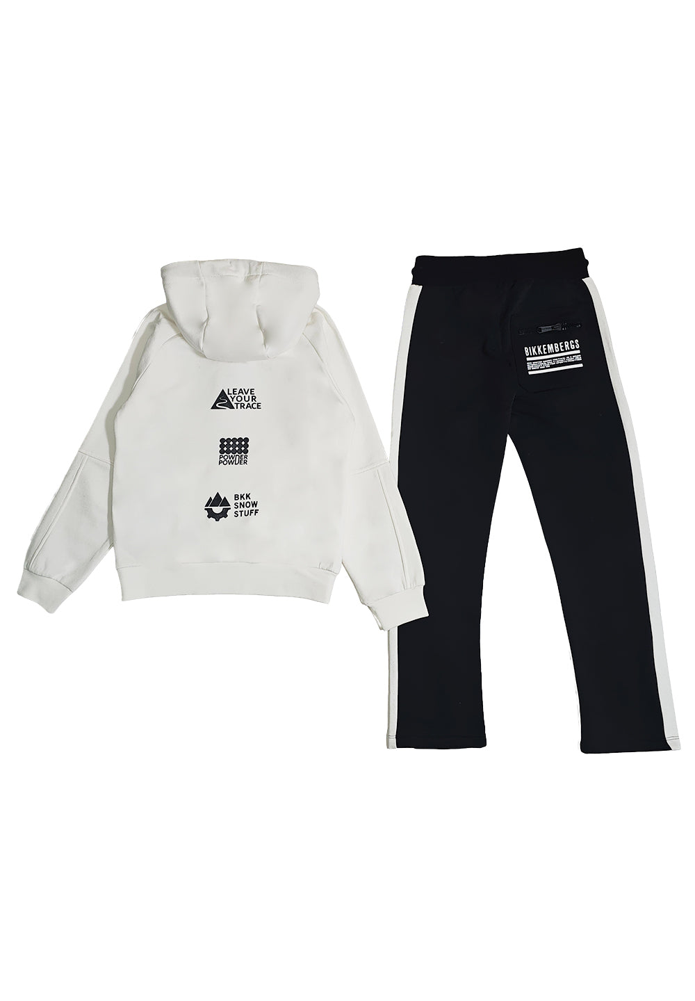 Completo felpa bianco-blu per bambino