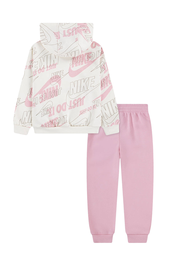 Completo felpa rosa per bambina