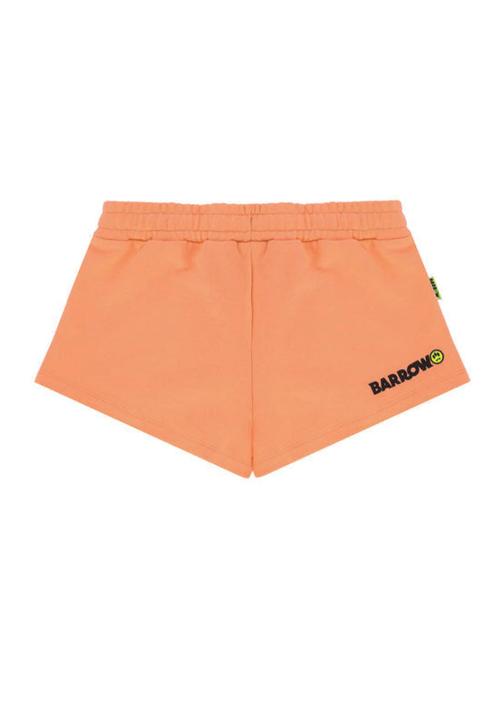 Short felpa arancione per bambina