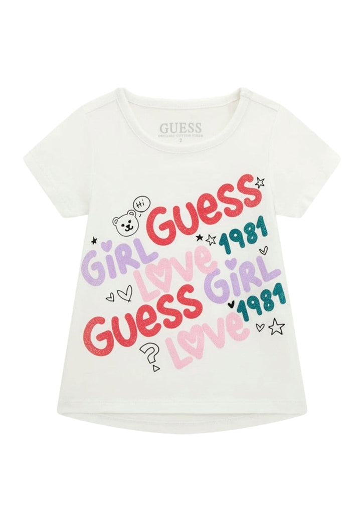 T-shirt bianca per bambina