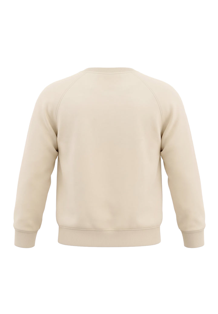 Felpa girocollo crema unisex