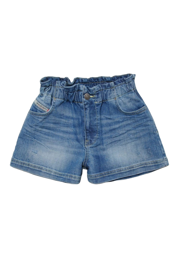 Short denim blu per bambina