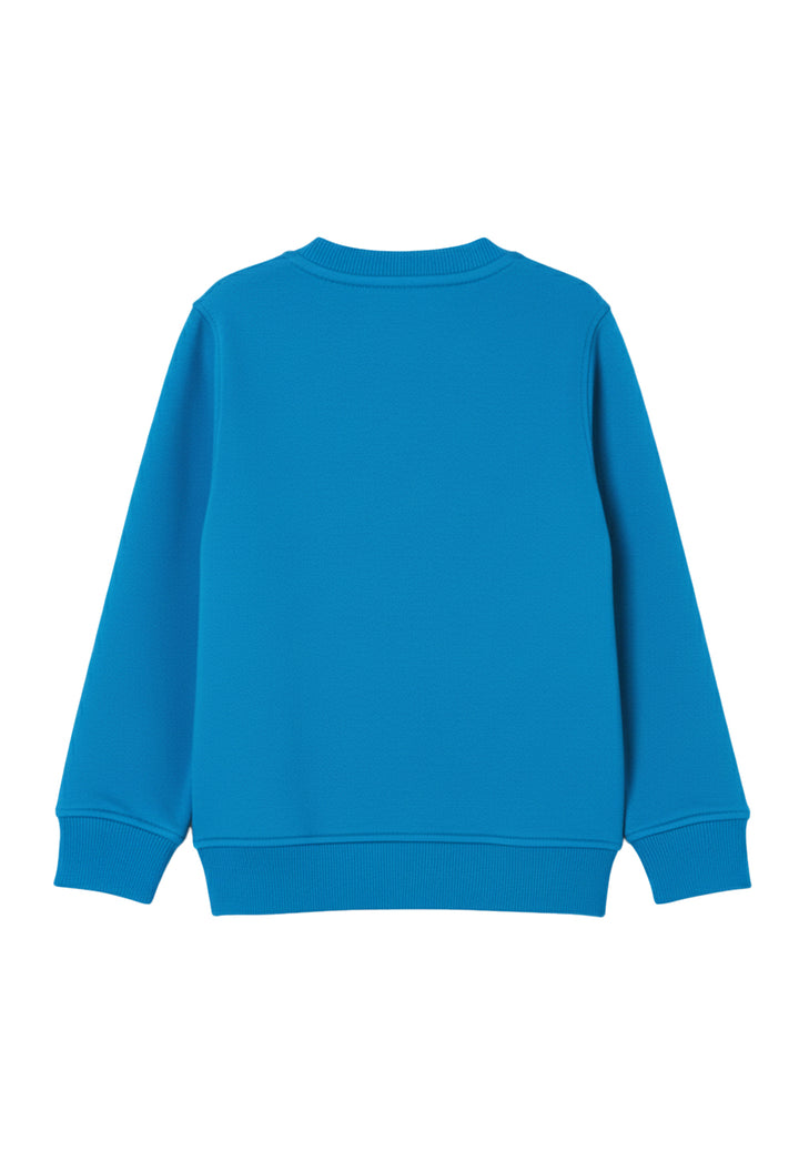 Felpa girocollo blu per bambino