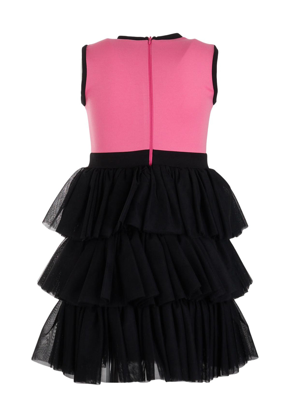 Pink-black dress for girls