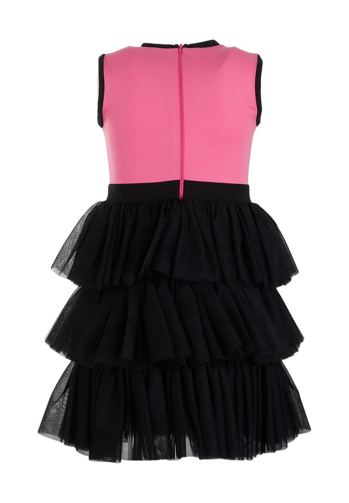 Pink-black dress for girls