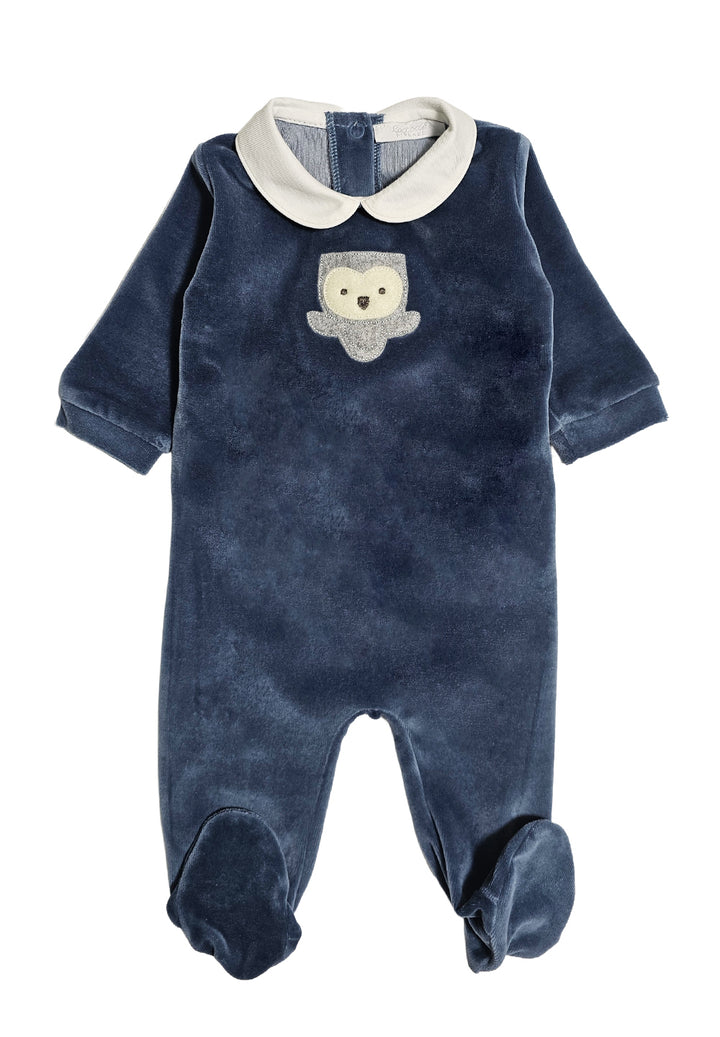 Tutina ciniglia blu per neonato