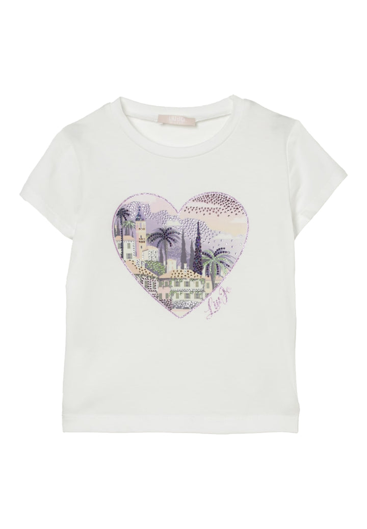 T-shirt bianca per neonata