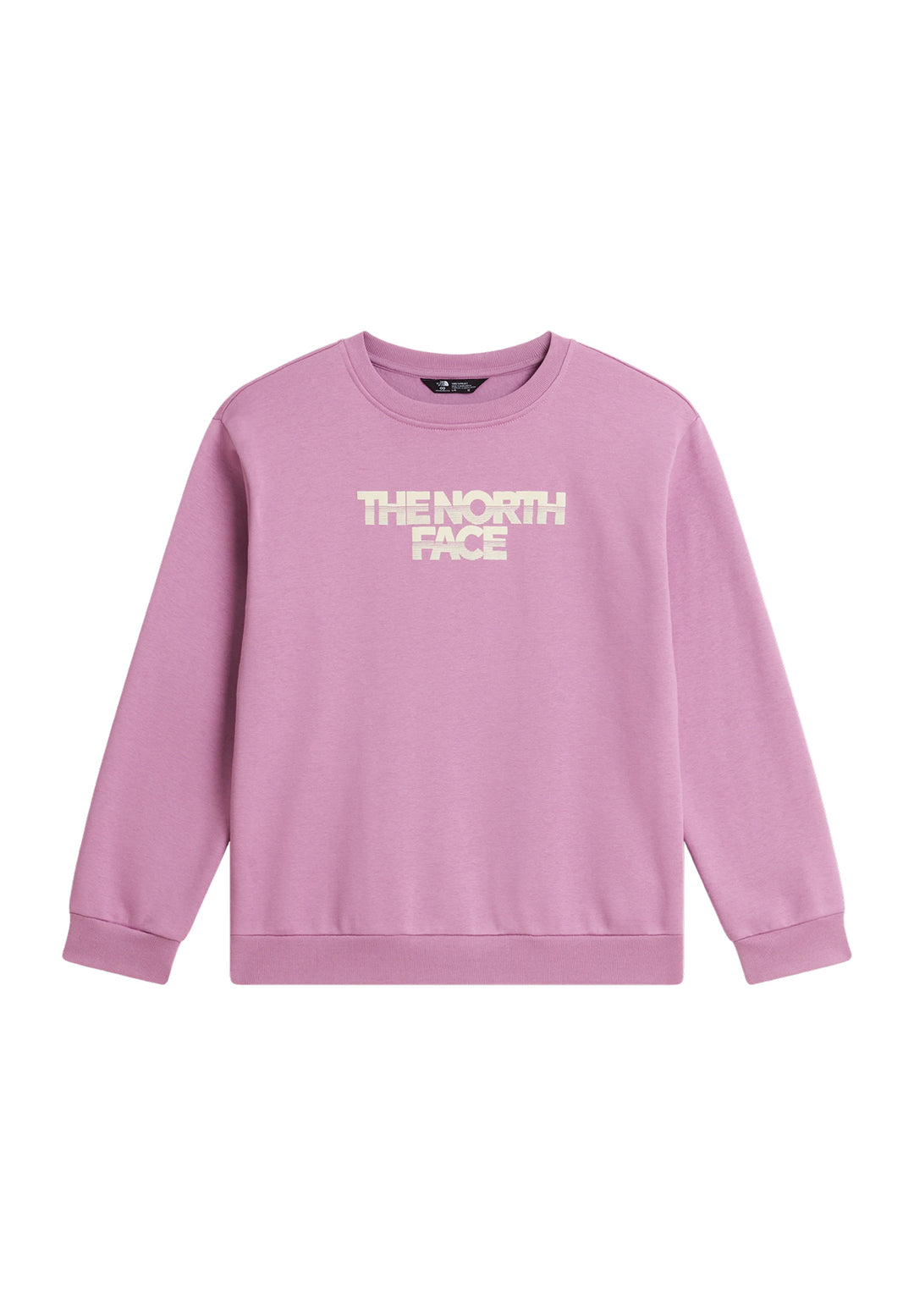 Felpa girocollo rosa per bambina