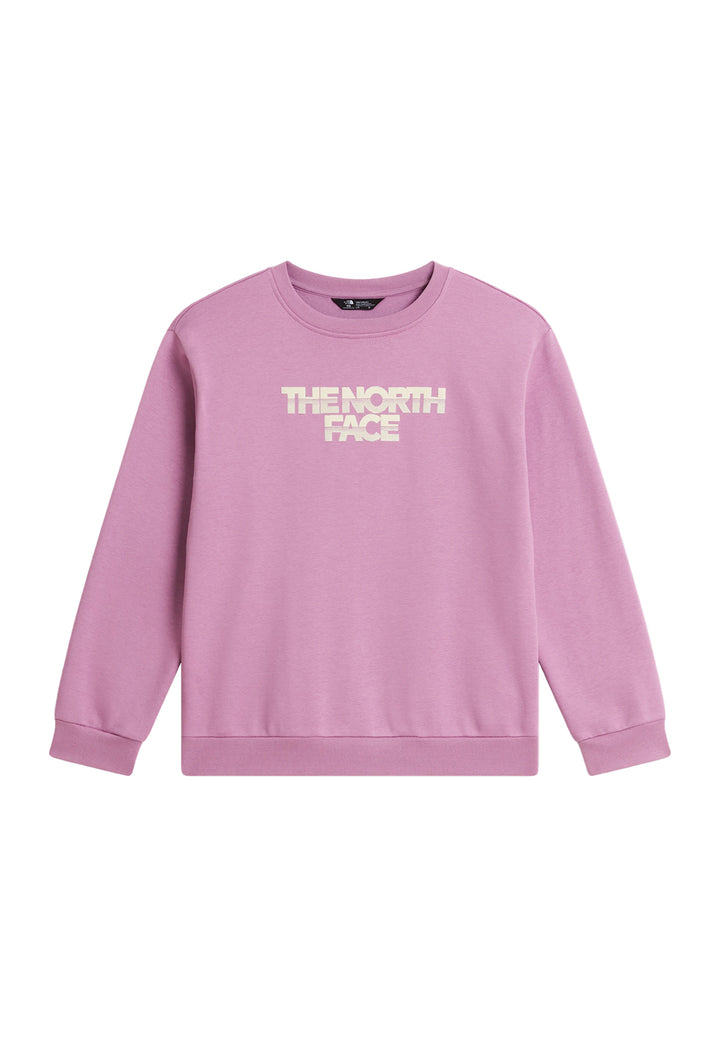 Felpa girocollo rosa per bambina