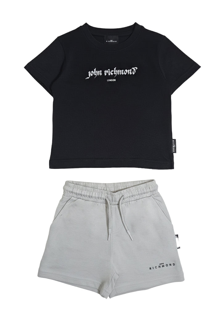 Completo nero-grigio per bambino