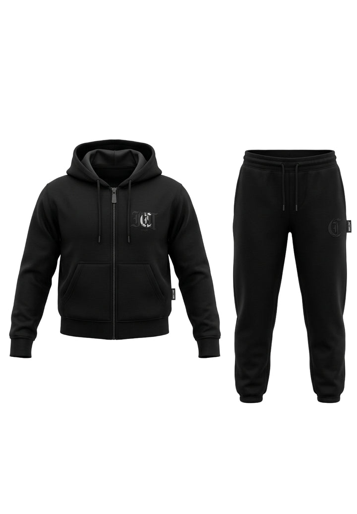 Completo felpa nero per bambino