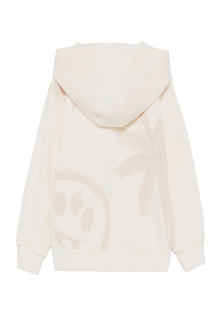 Felpa cappuccio crema unisex