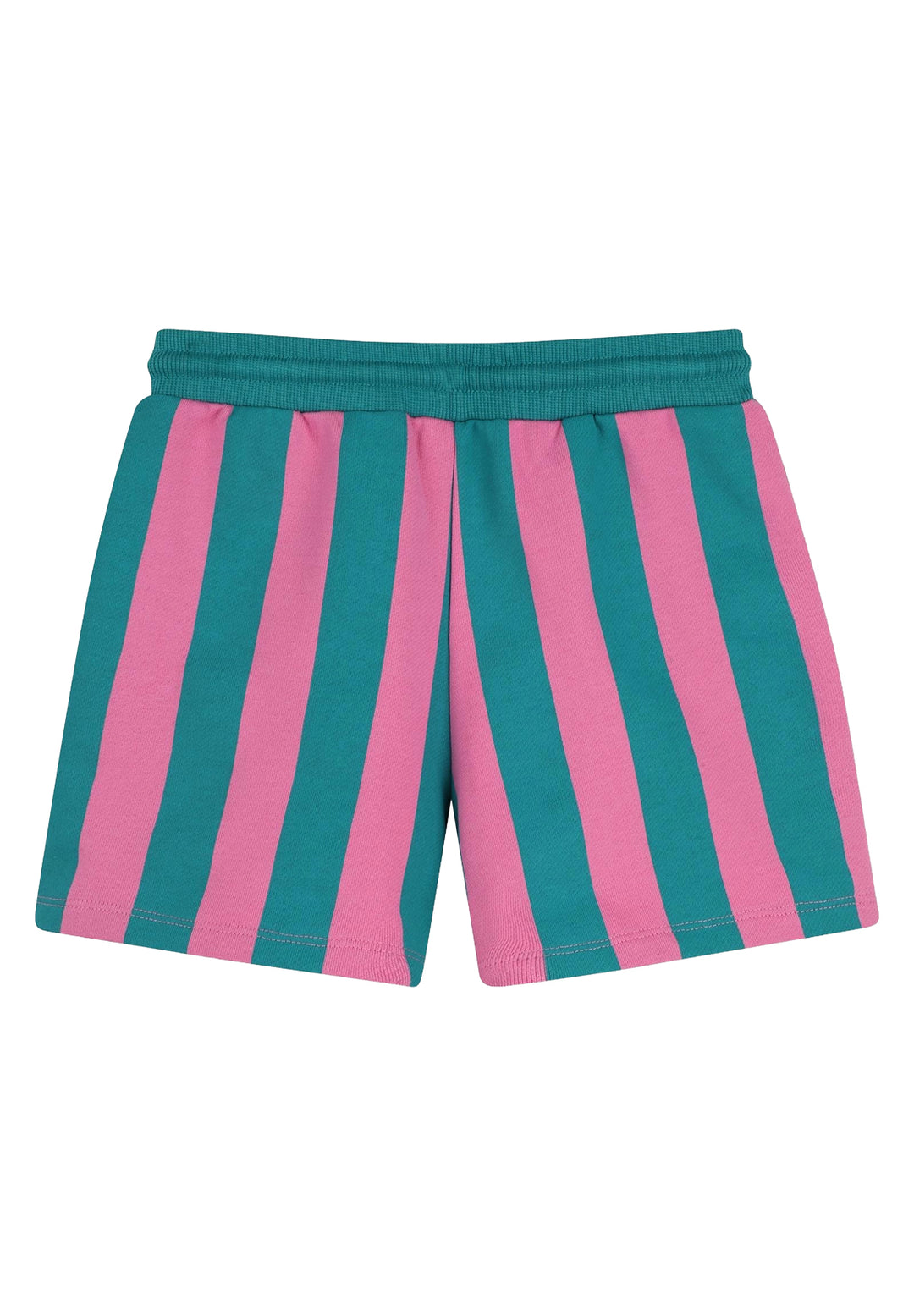 Short felpa rosa-verde per bambina