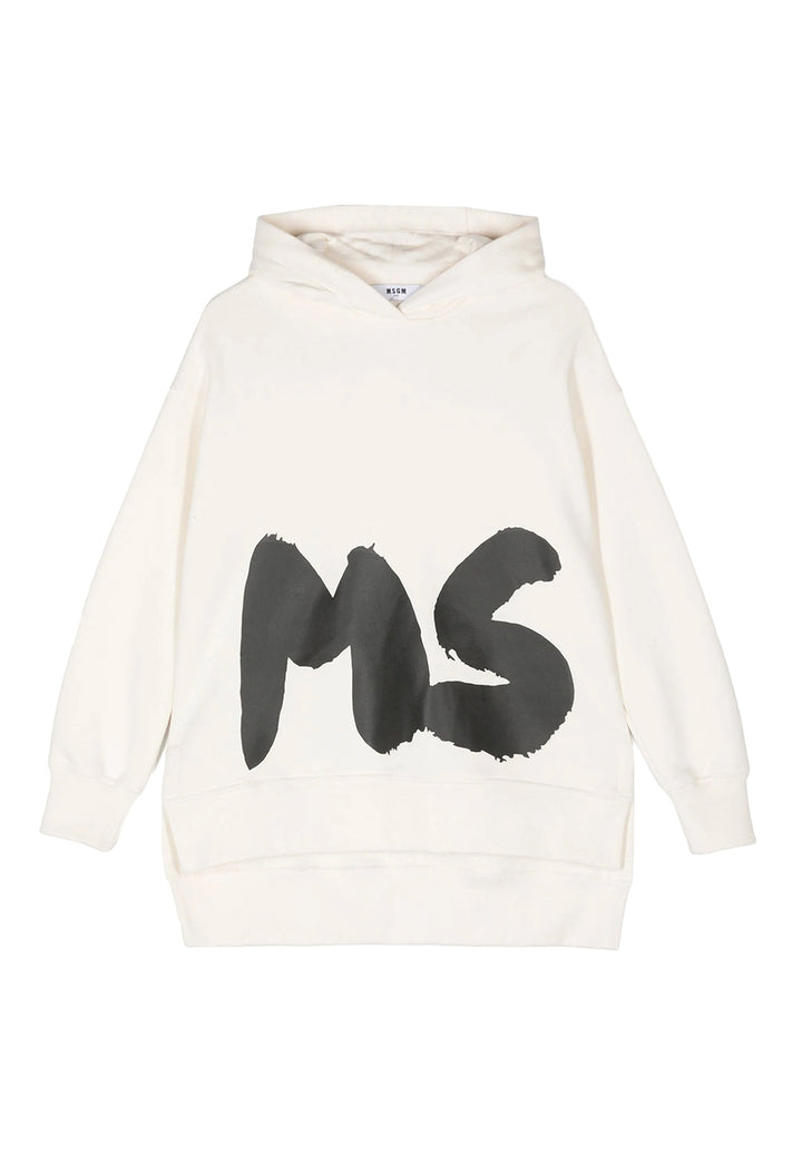 Vestito felpa crema per bambina