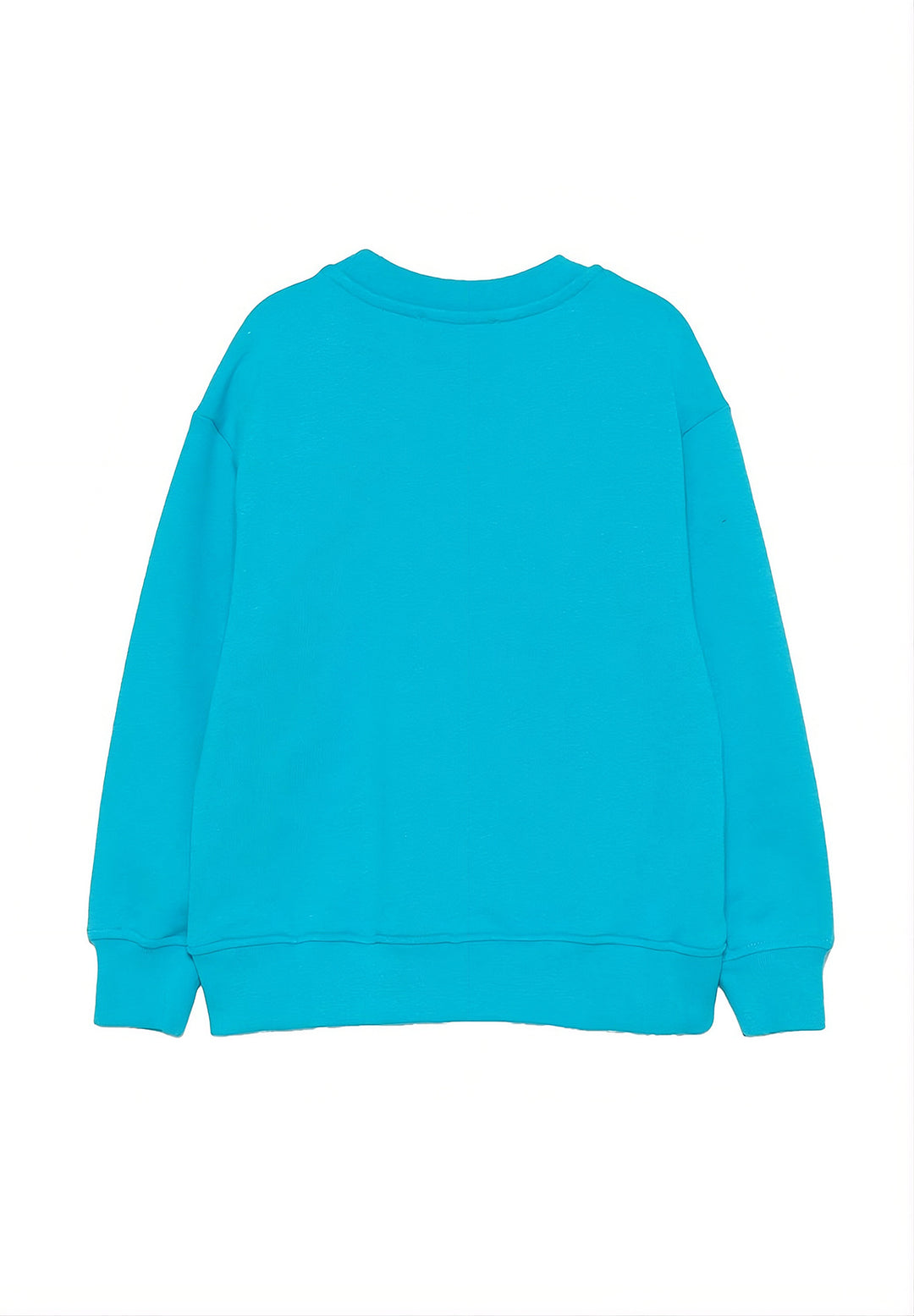 Türkisfarbenes Sweatshirt mit Rundhalsausschnitt für Jungen