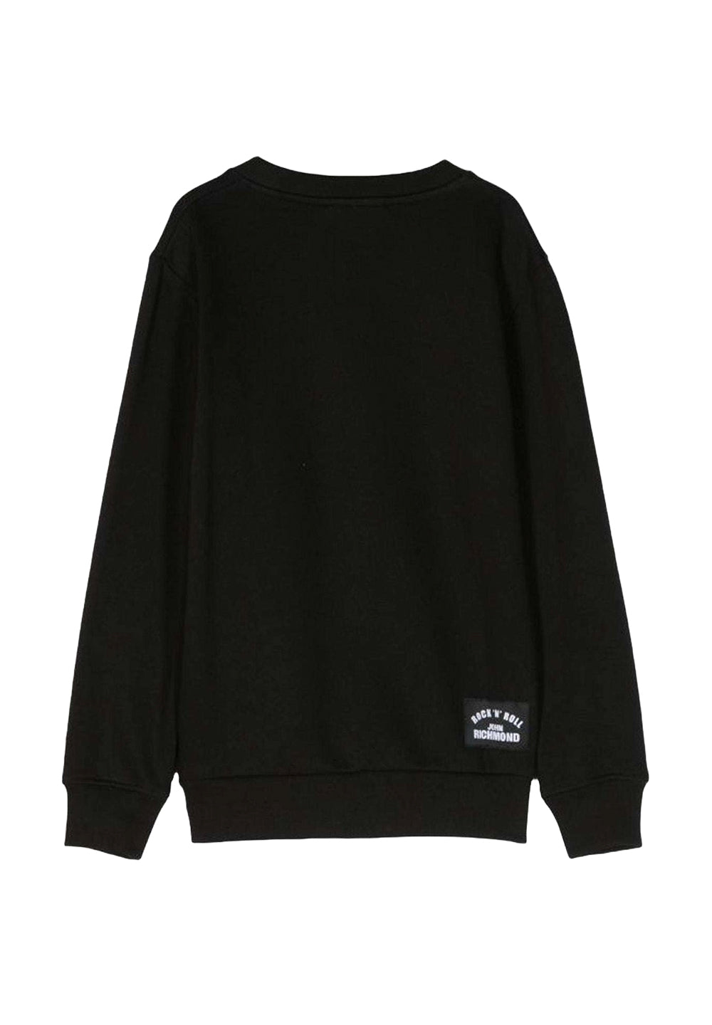 Black crewneck sweatshirt for boy