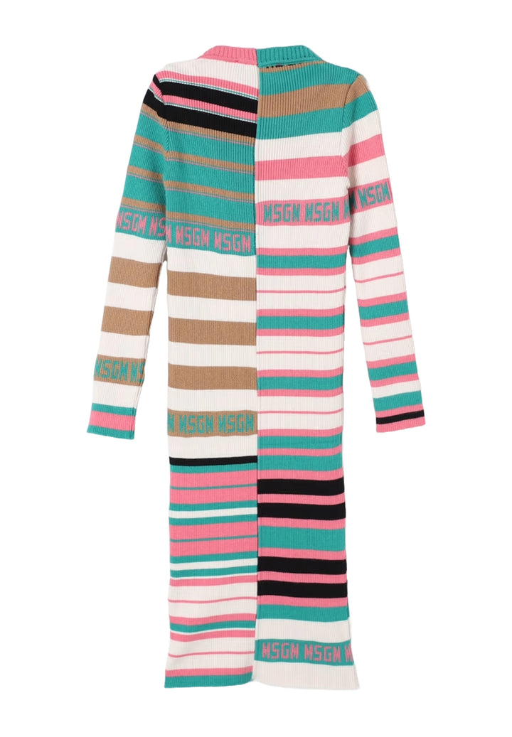 Vestito in maglia multicolor per bambina