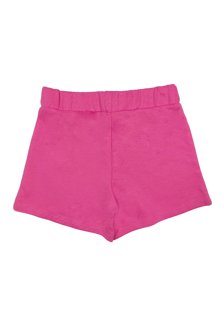 Short felpa fuxia per bambina