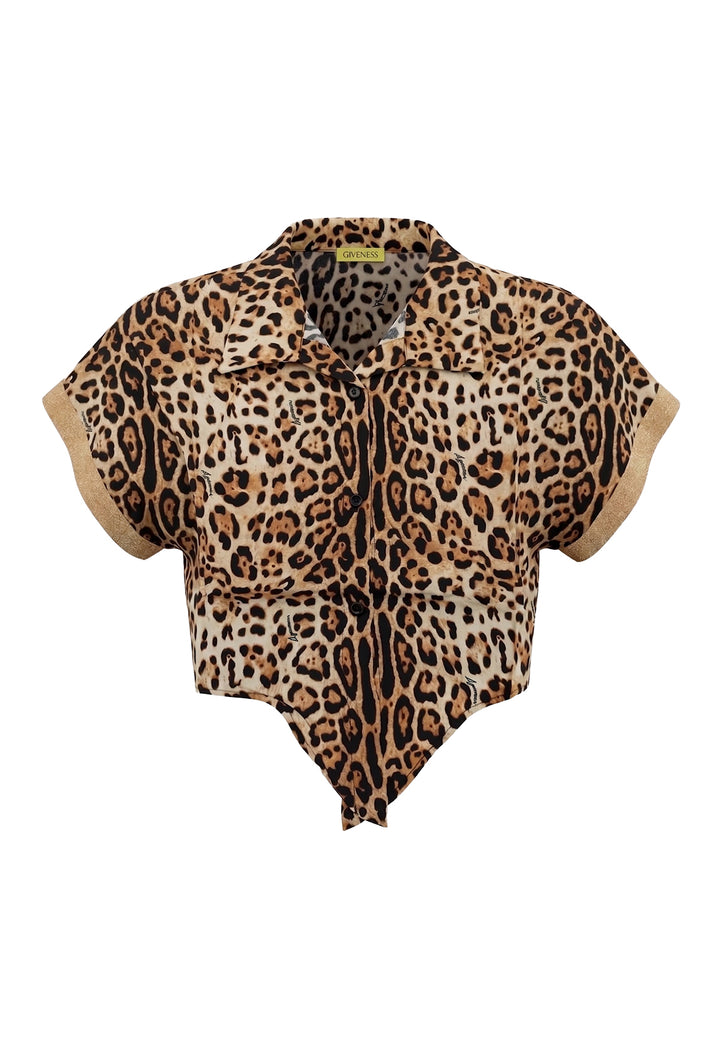 Camicia leopardata per bambina