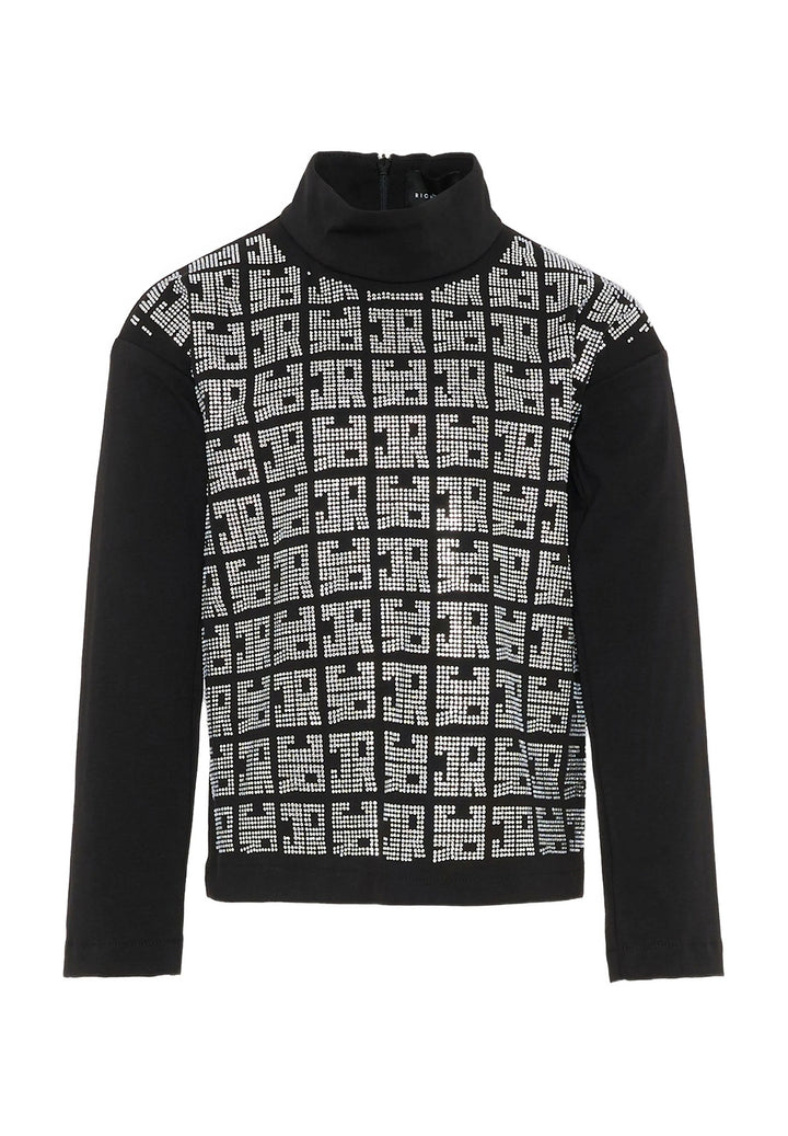 T-shirt nera per bambina