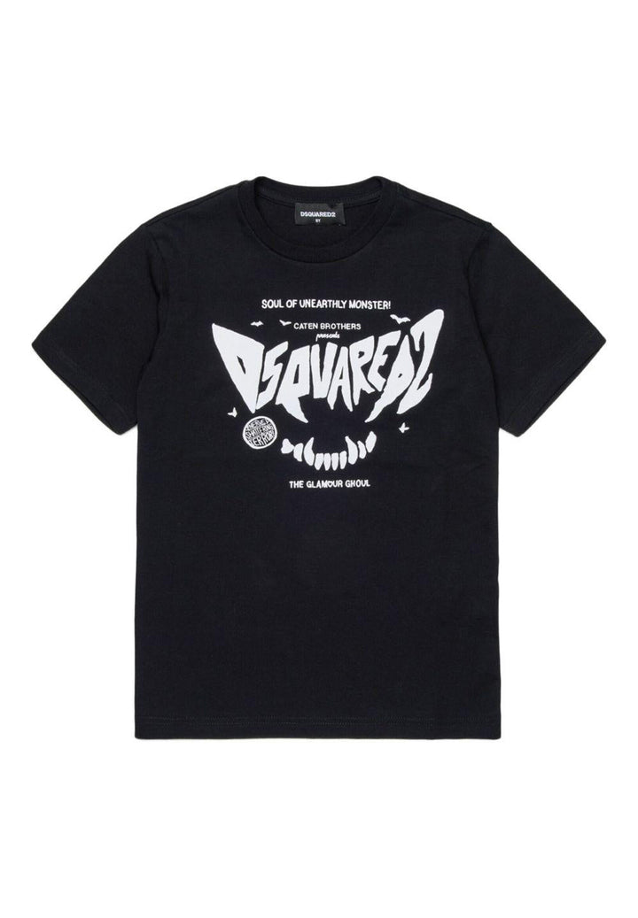 T-shirt nera per bambino