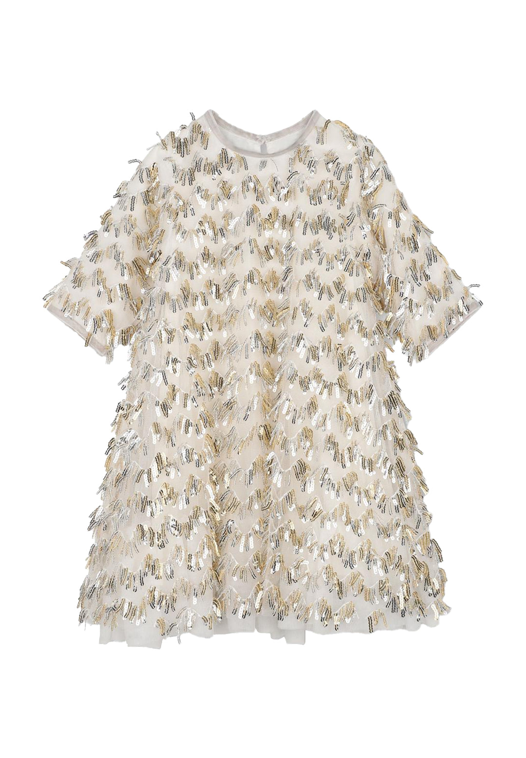Vestito oro-argento per bambina