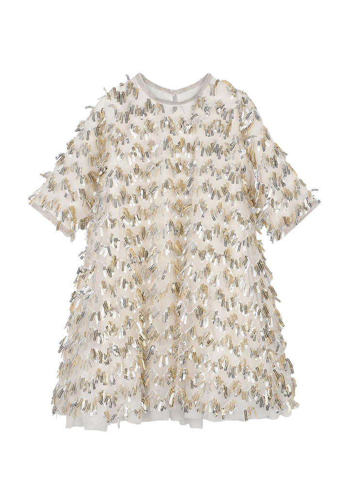 Vestito oro-argento per bambina