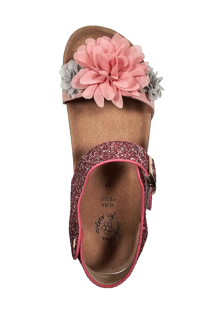 Sandali glitter rosa per bambina