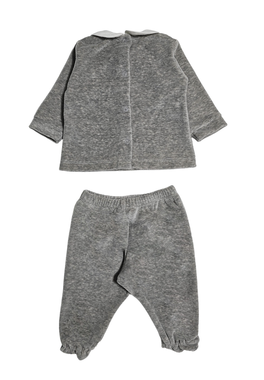 Completo ciniglia grigio per neonato