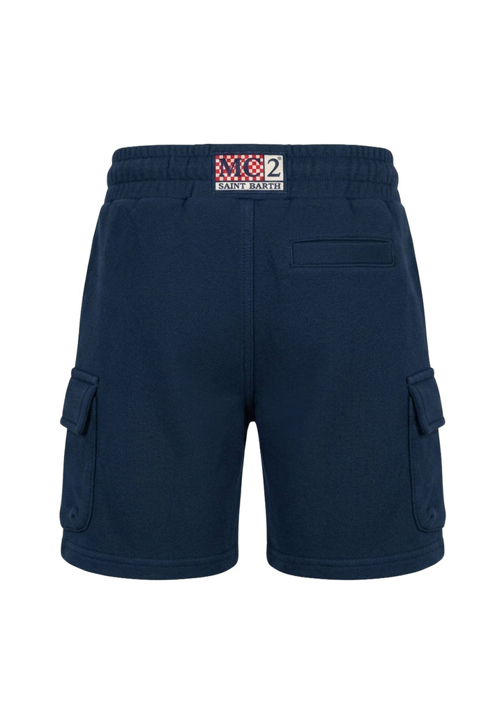 Bermuda felpa blu per bambino