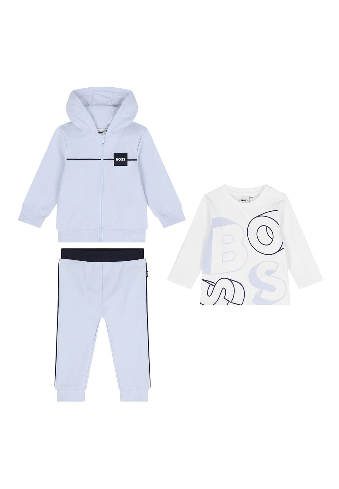 Completo 3 pz celeste per neonato