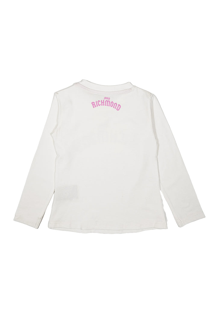 T-shirt bianca per bambina