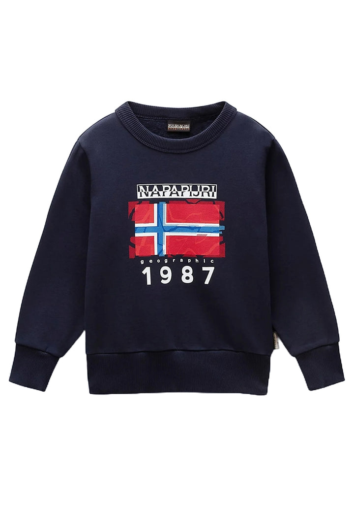 Dark blue crewneck sweatshirt for kids