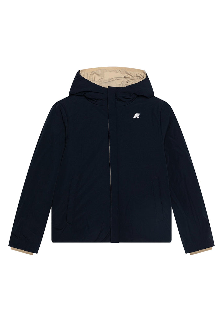 Giubbotto reversibile beige-blu per bambino