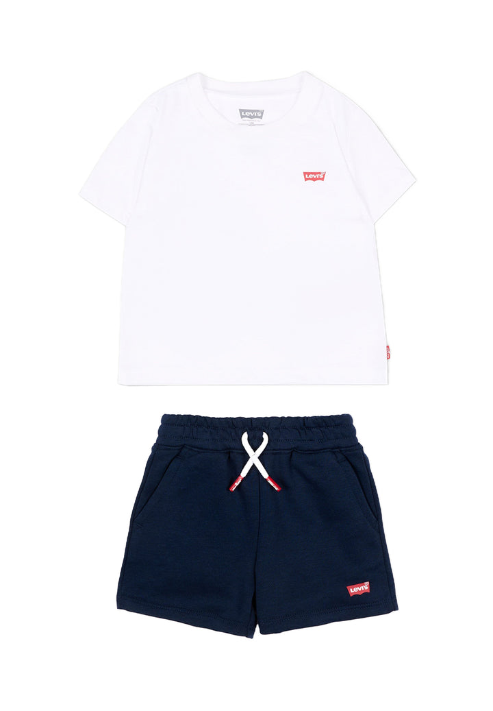 Completo bianco-blu per neonato