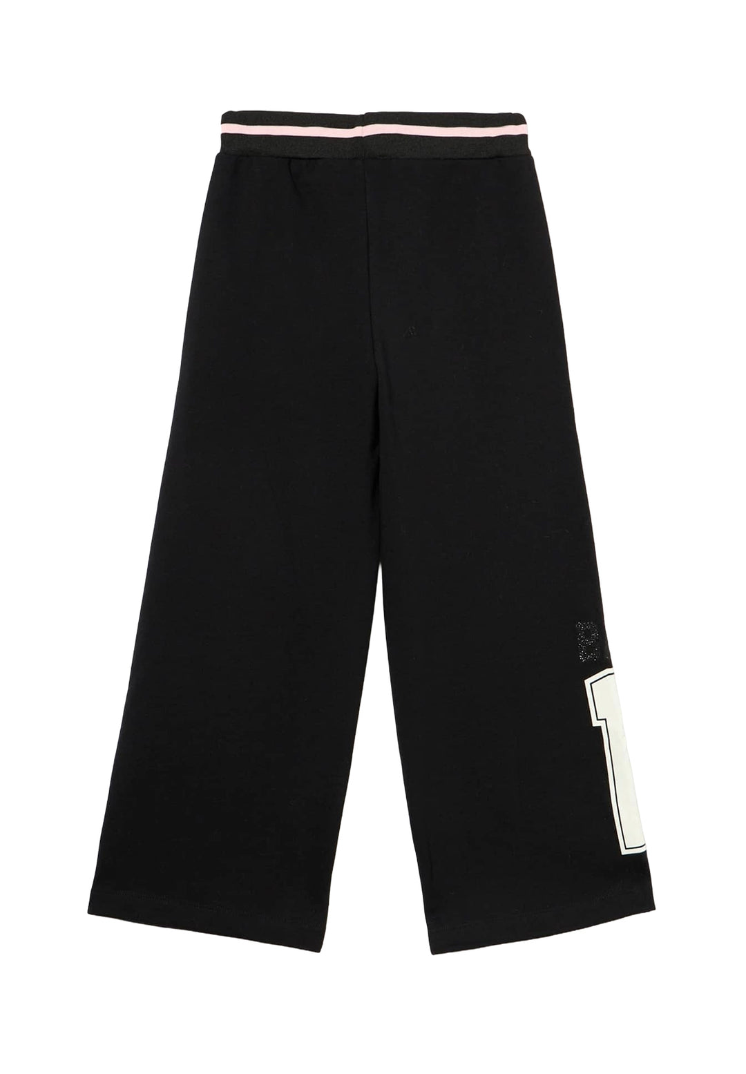 Pantalone felpa nero per bambina