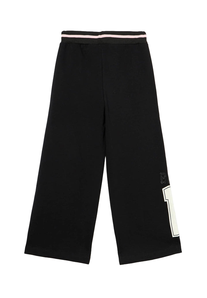 Pantalone felpa nero per bambina