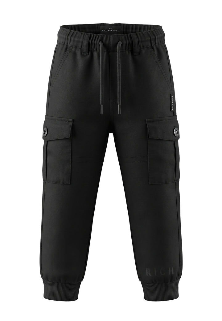 Pantalone cargo nero per neonato