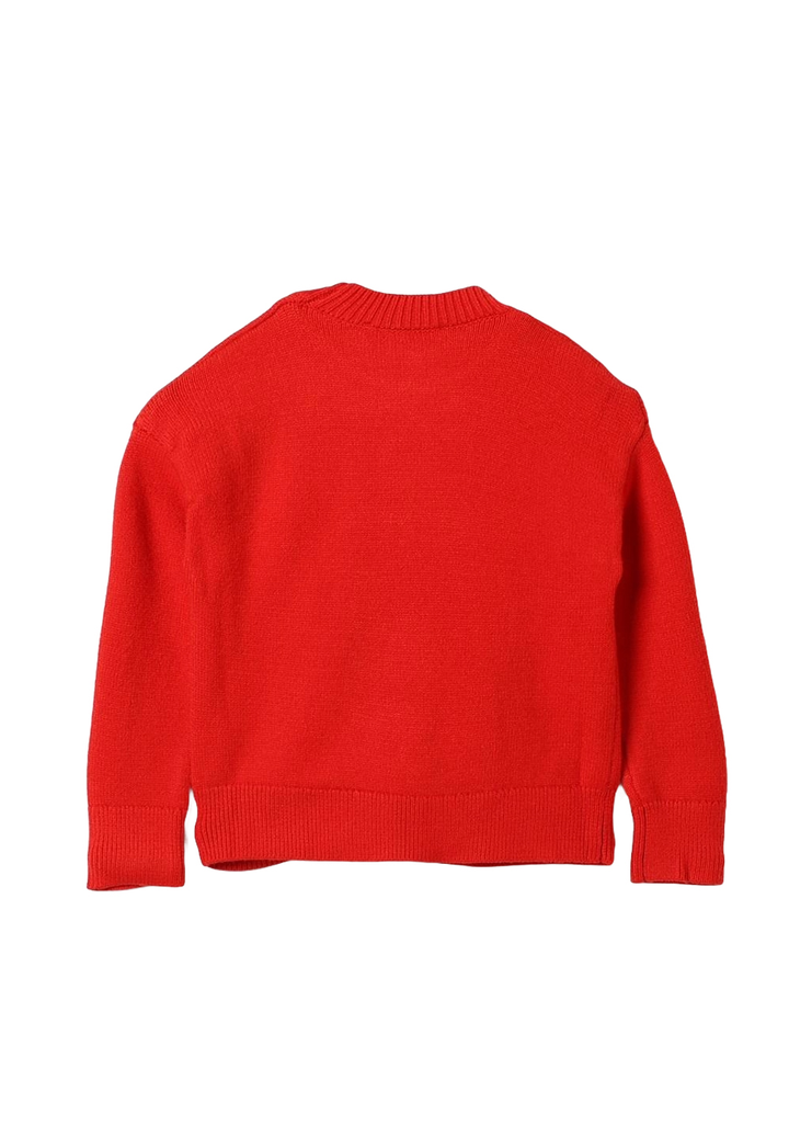 Maglione rosso per bambina
