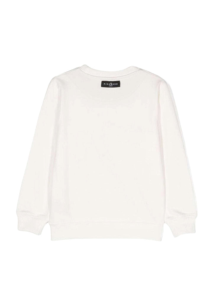 White crewneck sweatshirt for boy