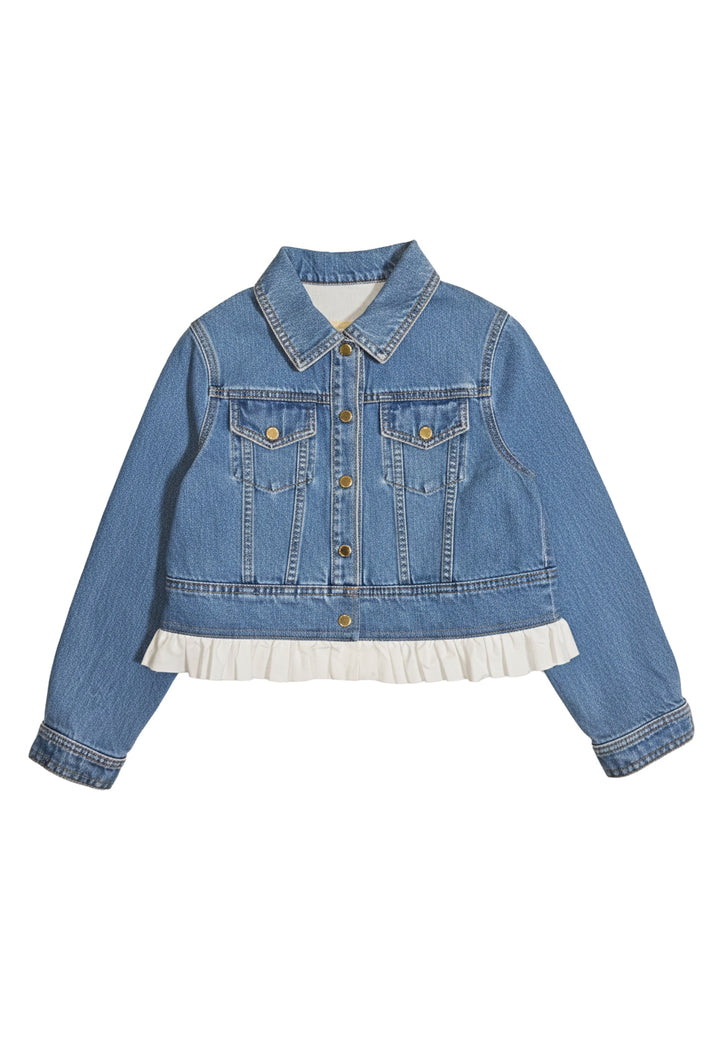Camicia denim blu per neonata