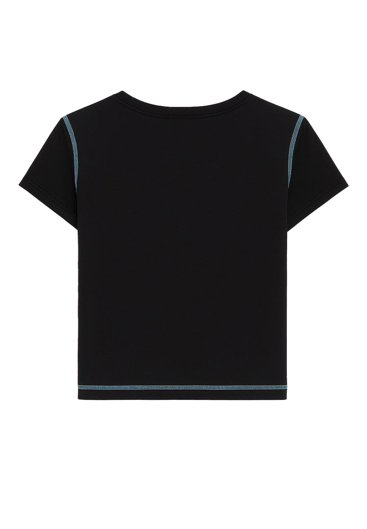 T-shirt nera per bambina