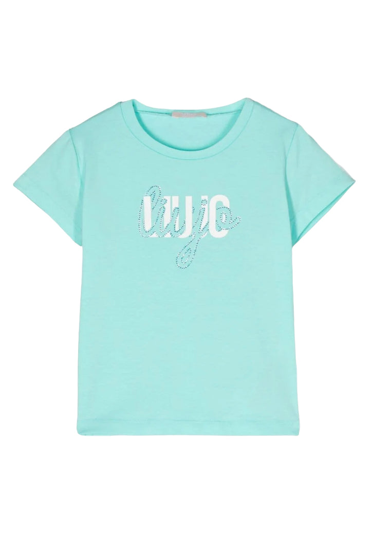 T-shirt turchese per bambina