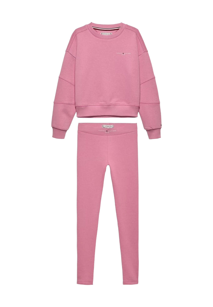 Completo felpa rosa per bambina