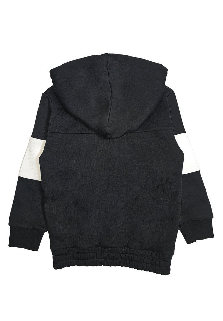 Felpa zip nera per bambino