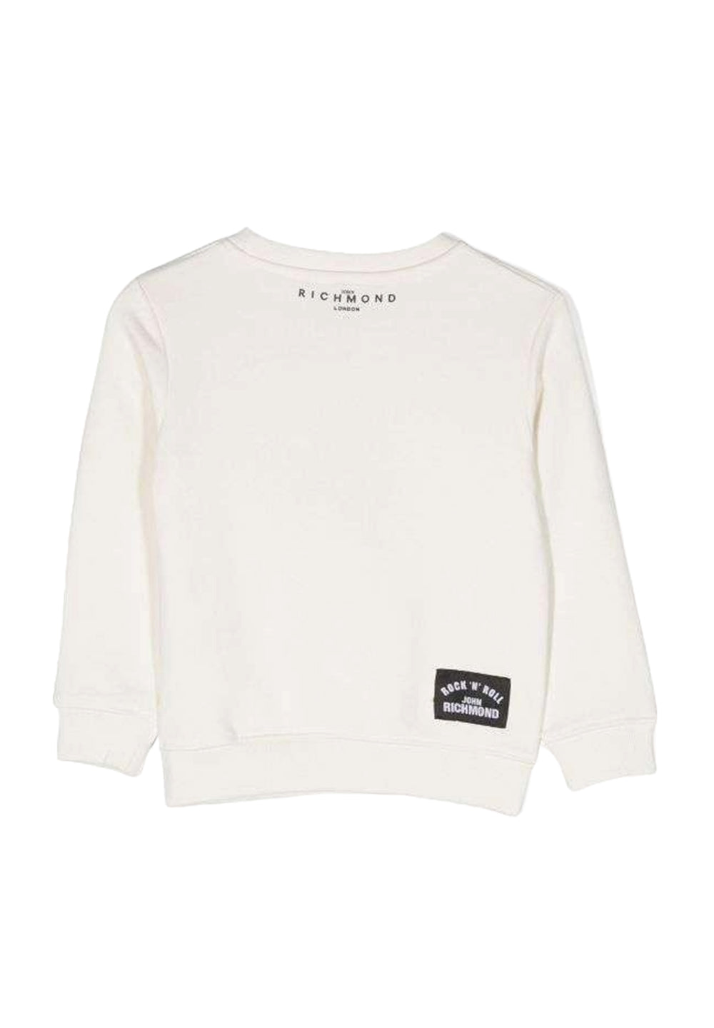 White crewneck sweatshirt for boy