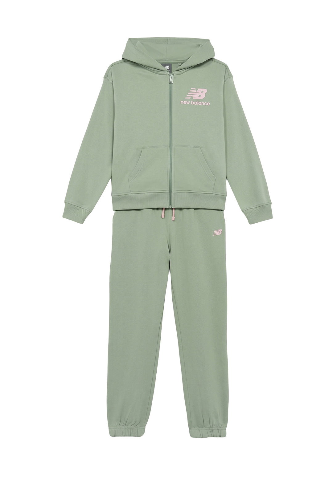Completo felpa verde per bambina