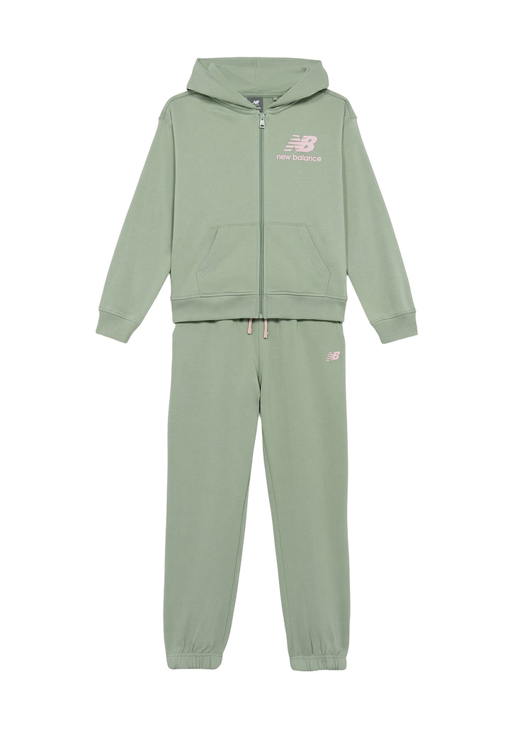 Completo felpa verde per bambina