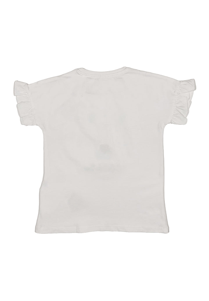 T-shirt bianca per bambina